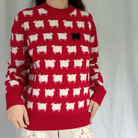 Warm And Wonderful Wool Sheep Sweater In S - Picture 2 of 10